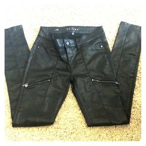 Black leather pants.